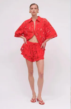 Florence Broderie Short RED