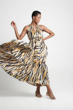 Fluidity De Chine Frill Dress