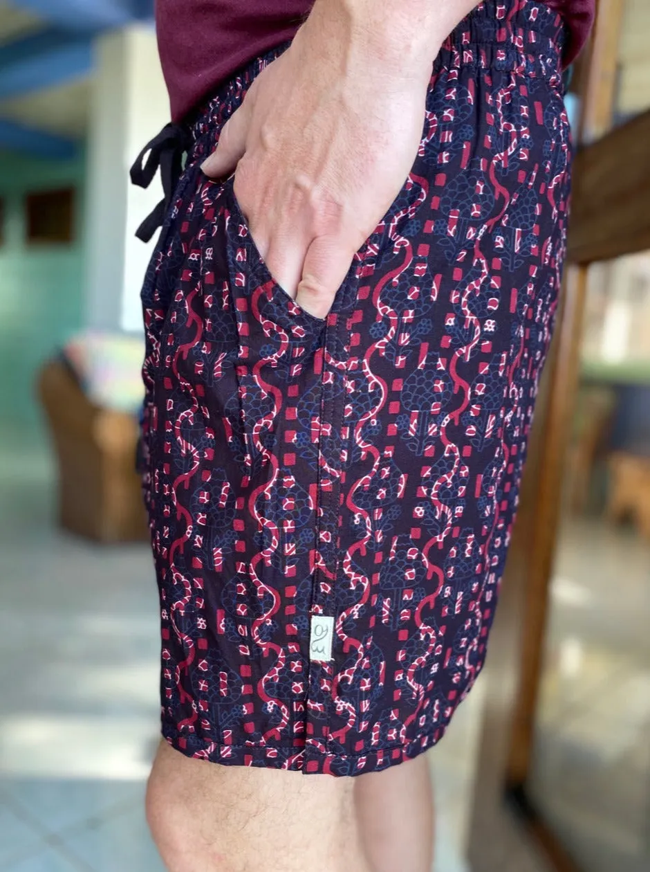Flying with Dragons Shorts (Red & Black)