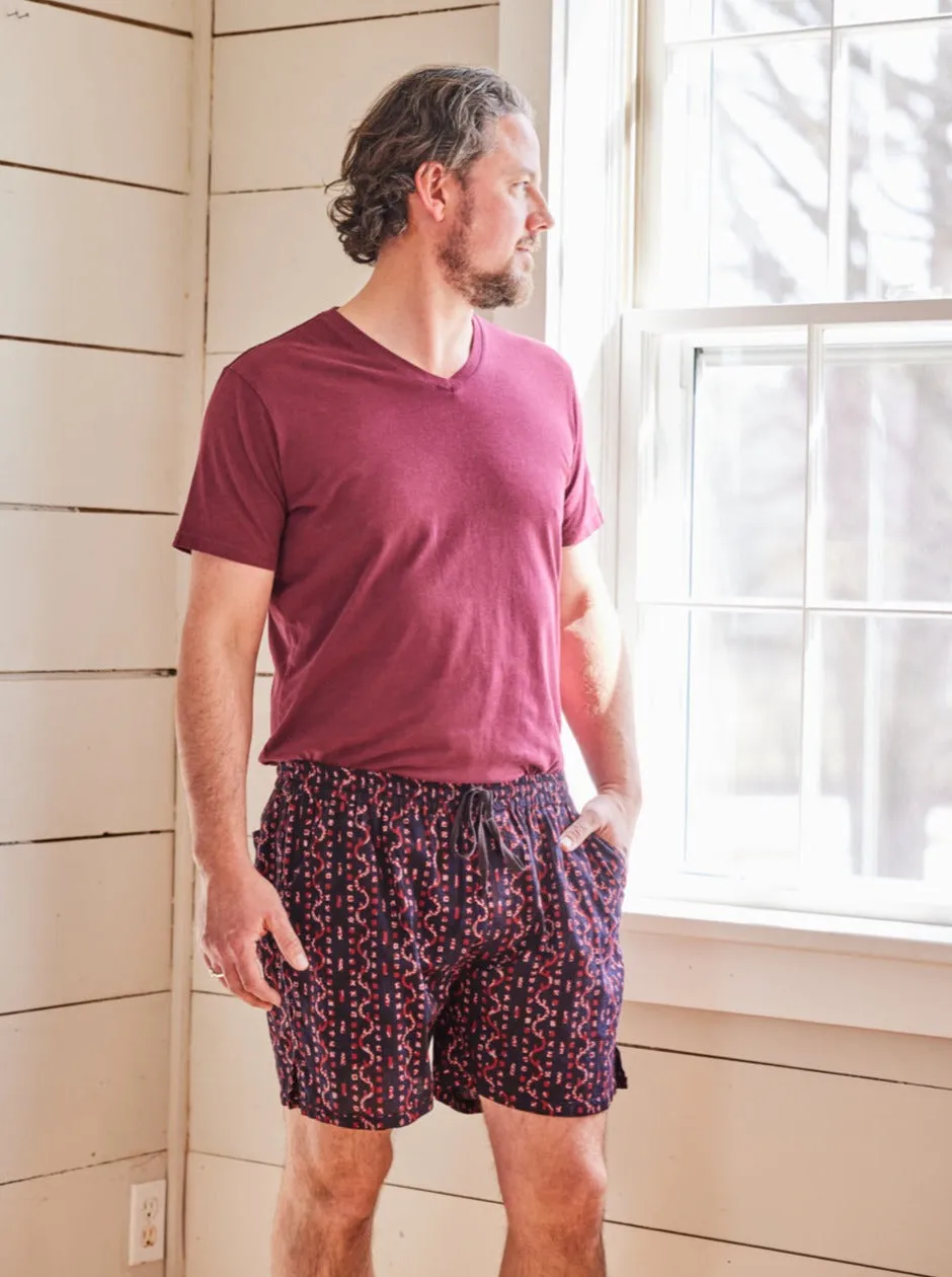 Flying with Dragons Shorts (Red & Black)