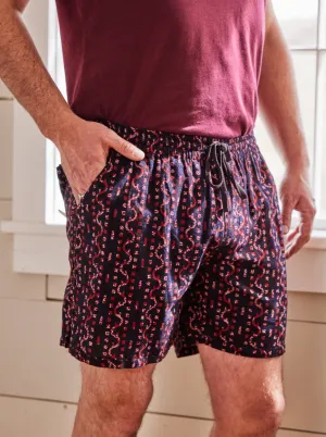 Flying with Dragons Shorts (Red & Black)