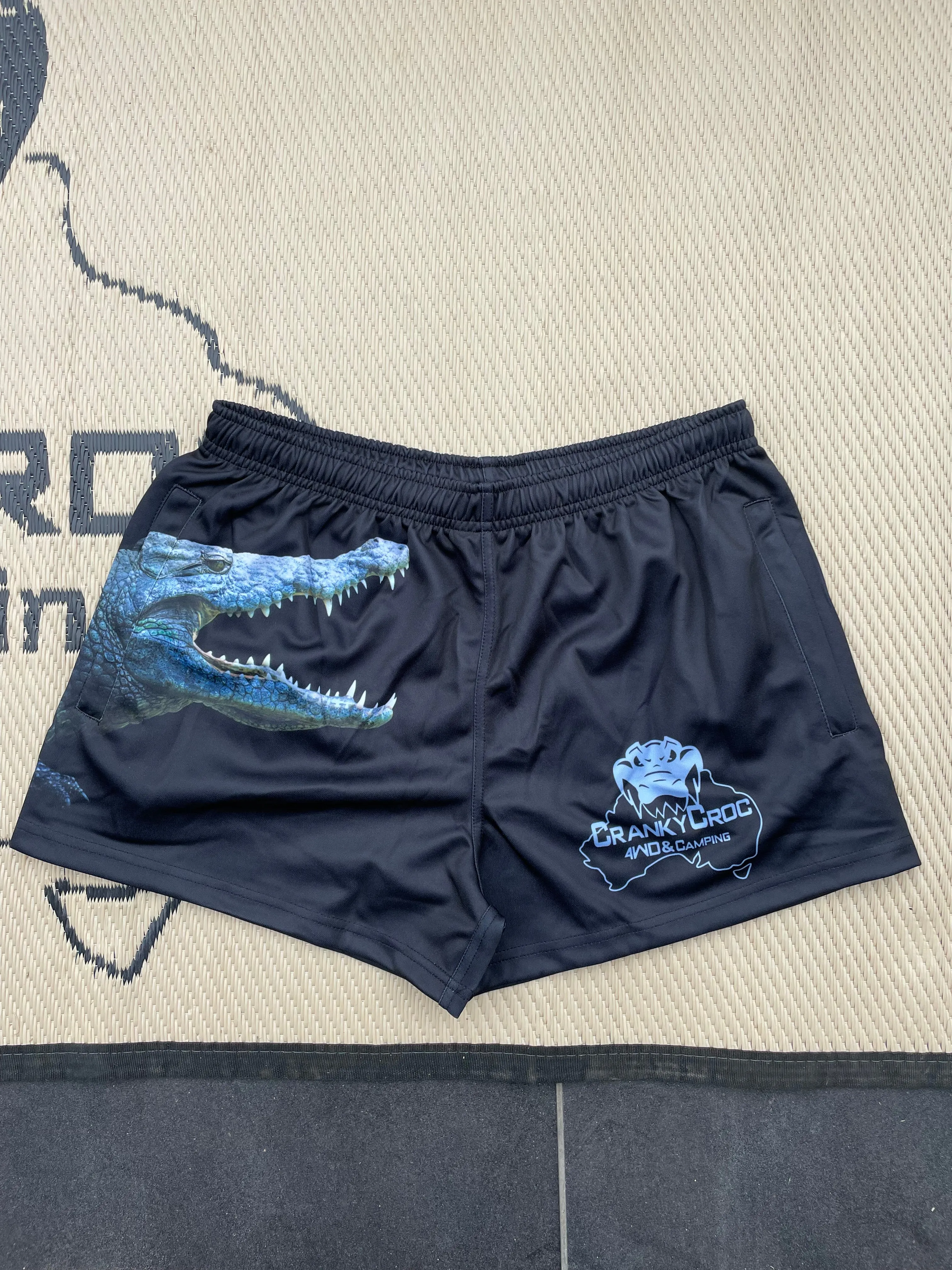 Footy Shorts with Zippered Pockets