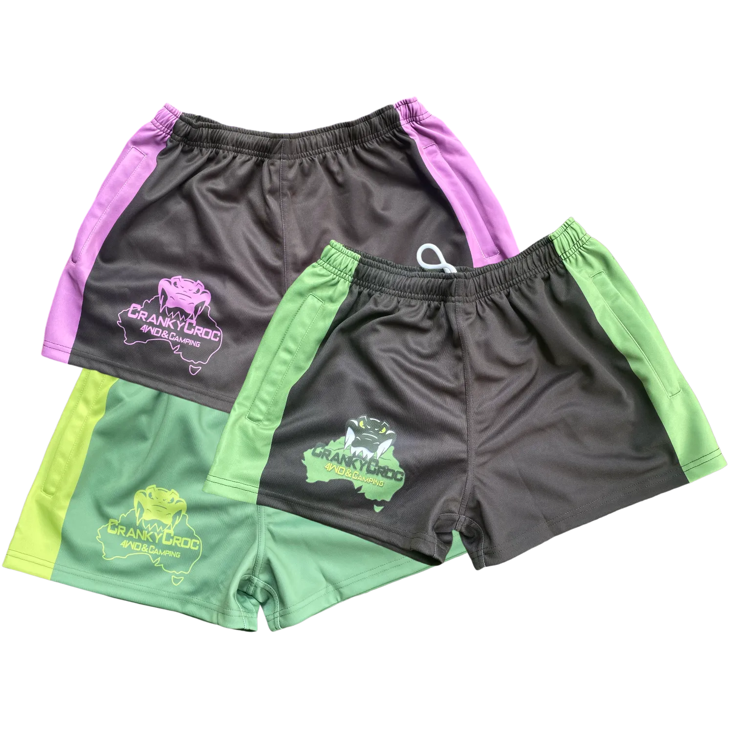 Footy Shorts with Zippered Pockets