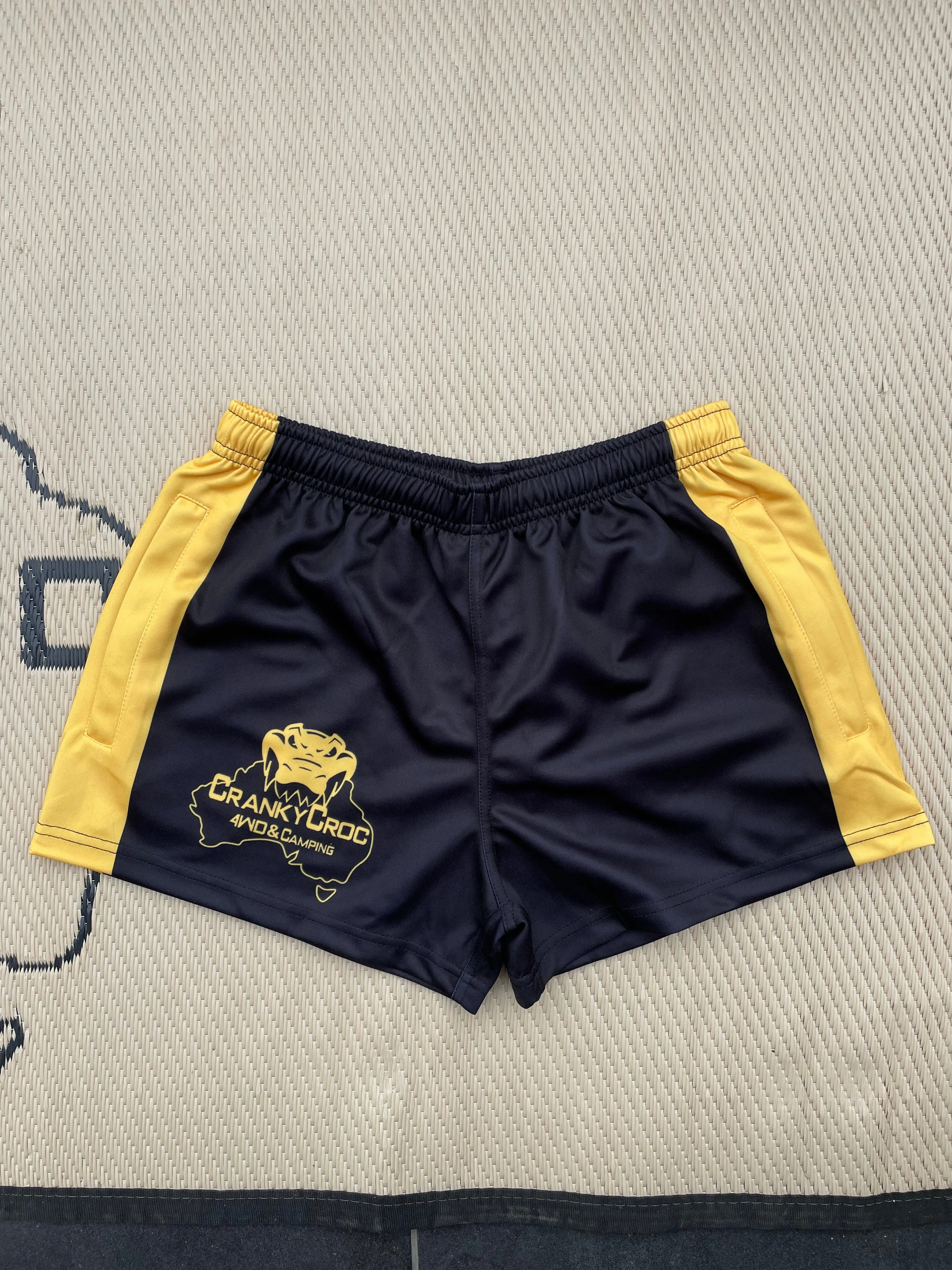 Footy Shorts with Zippered Pockets