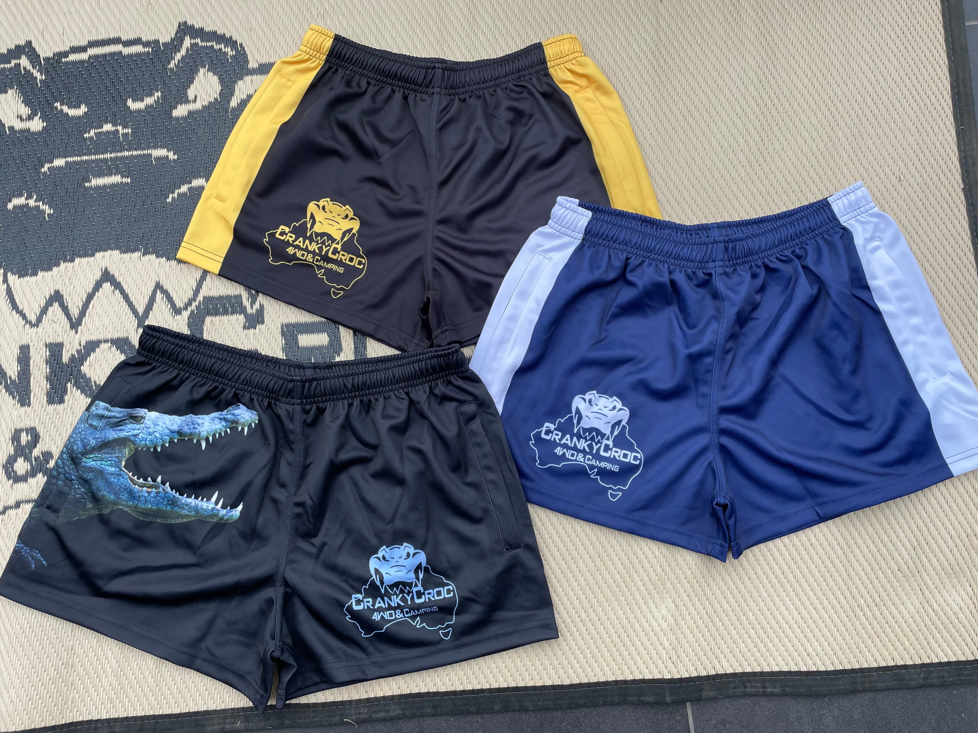 Footy Shorts with Zippered Pockets