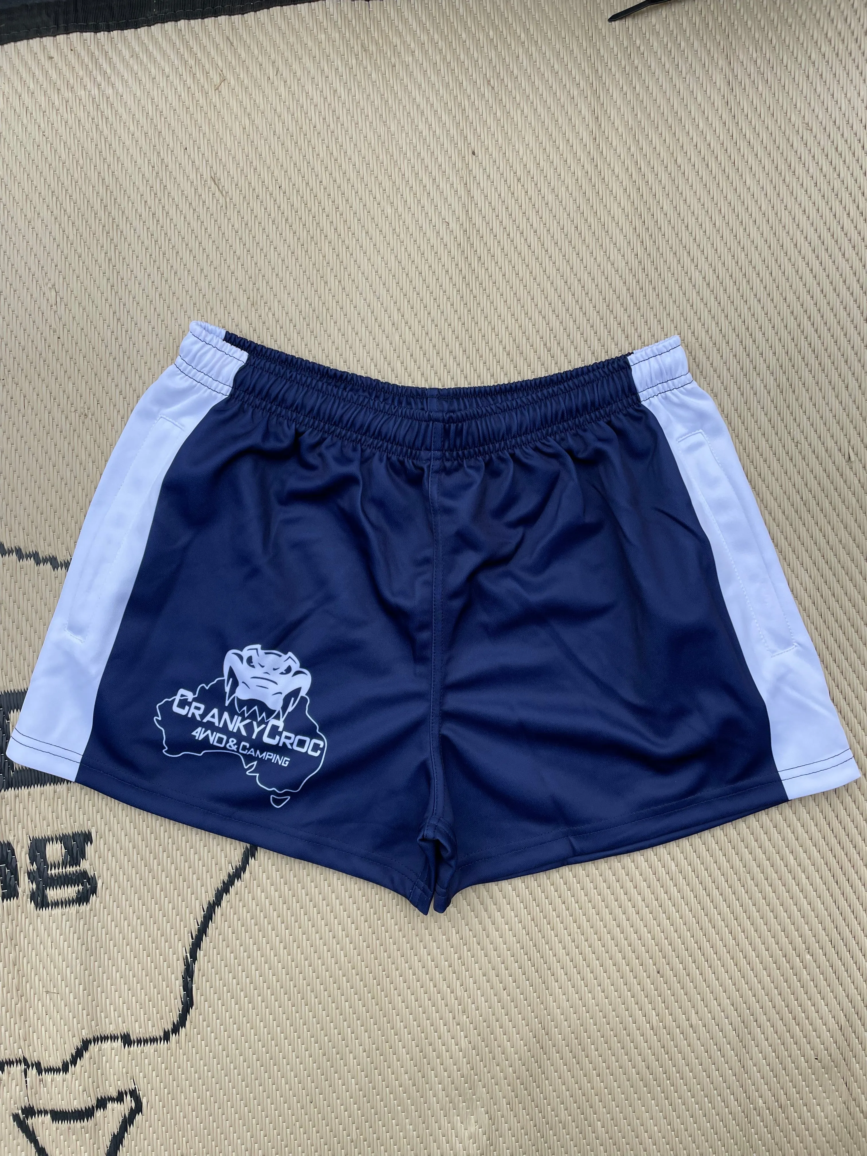 Footy Shorts with Zippered Pockets
