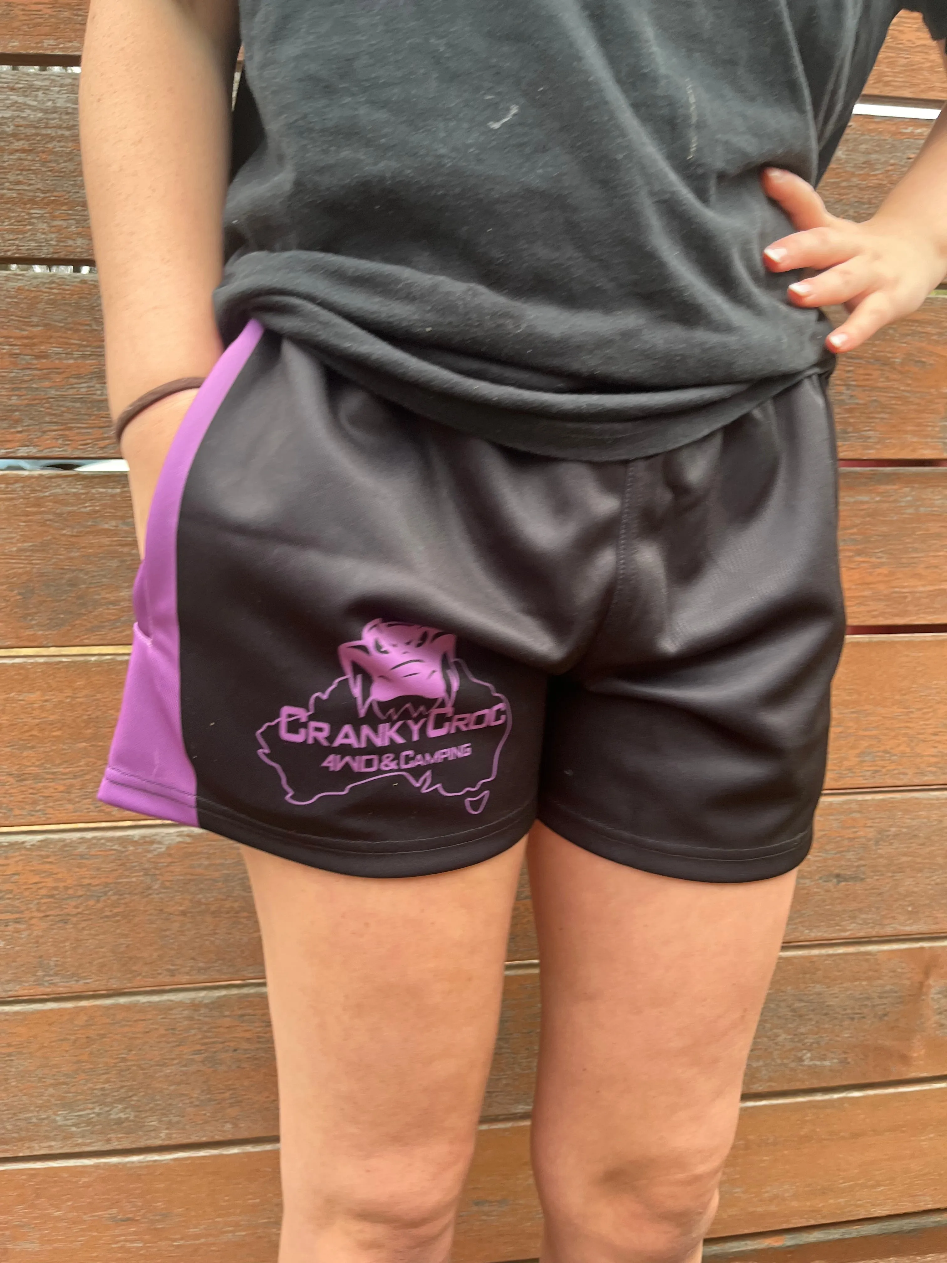 Footy Shorts with Zippered Pockets