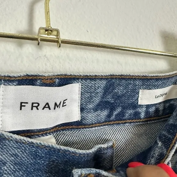 Frame Denim Le Original Slim-Straight Leg Jeans In Cascade Blue Size 26