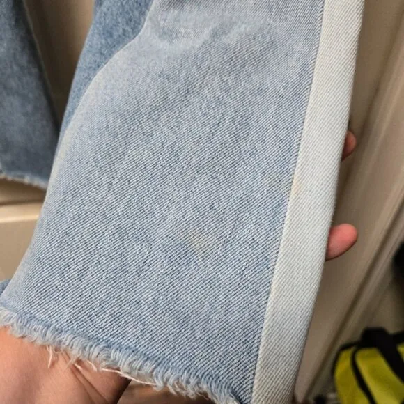Frame Hurley Cropped Jeans Light Blue Denim