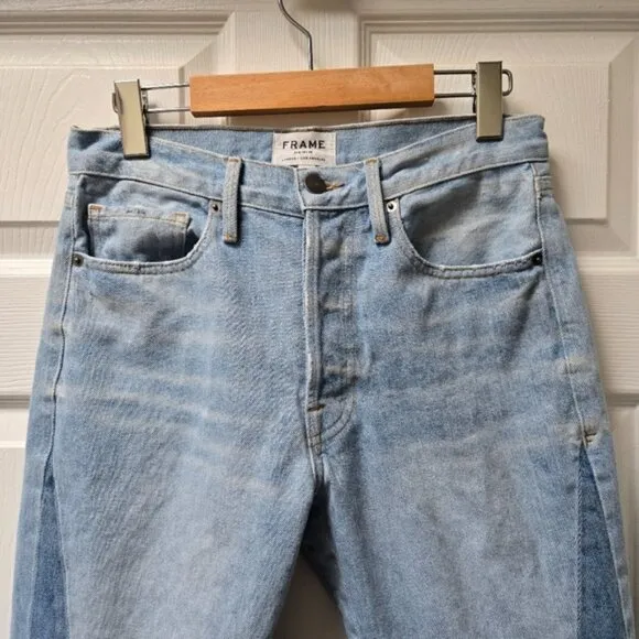 Frame Hurley Cropped Jeans Light Blue Denim