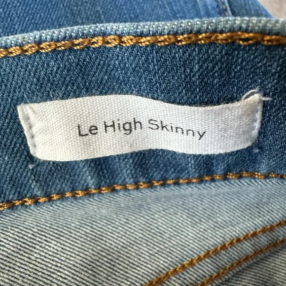 FRAME Le High Blue Skinny Jeans