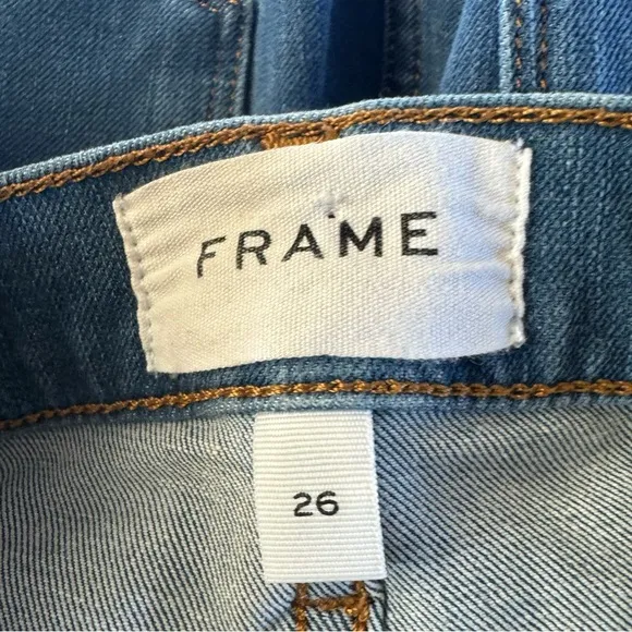 FRAME Le High Blue Skinny Jeans