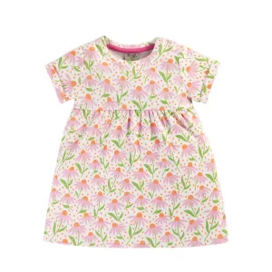Frugi Taille Dress Om9co White Echinacea