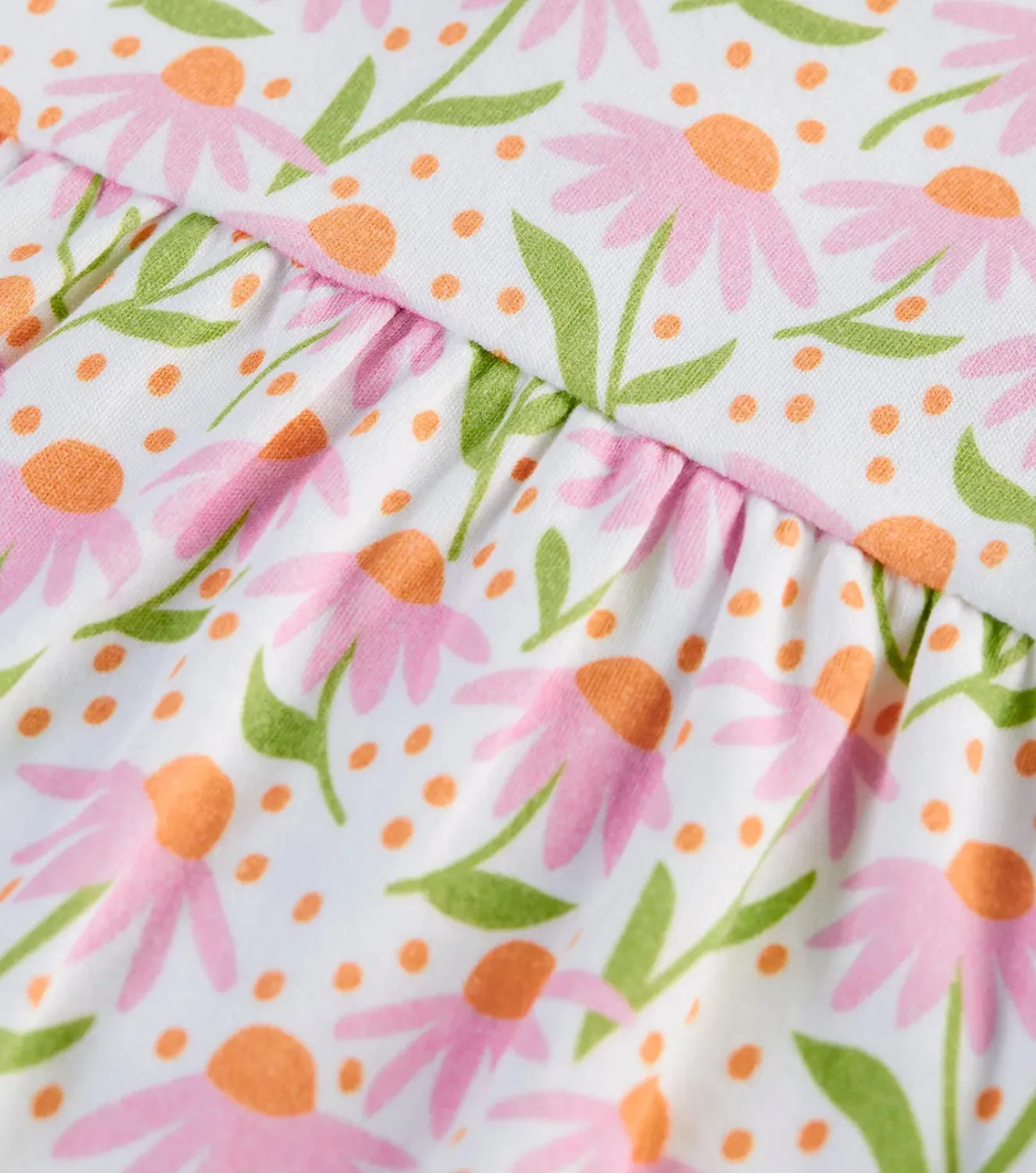 Frugi Taille Dress Om9co White Echinacea