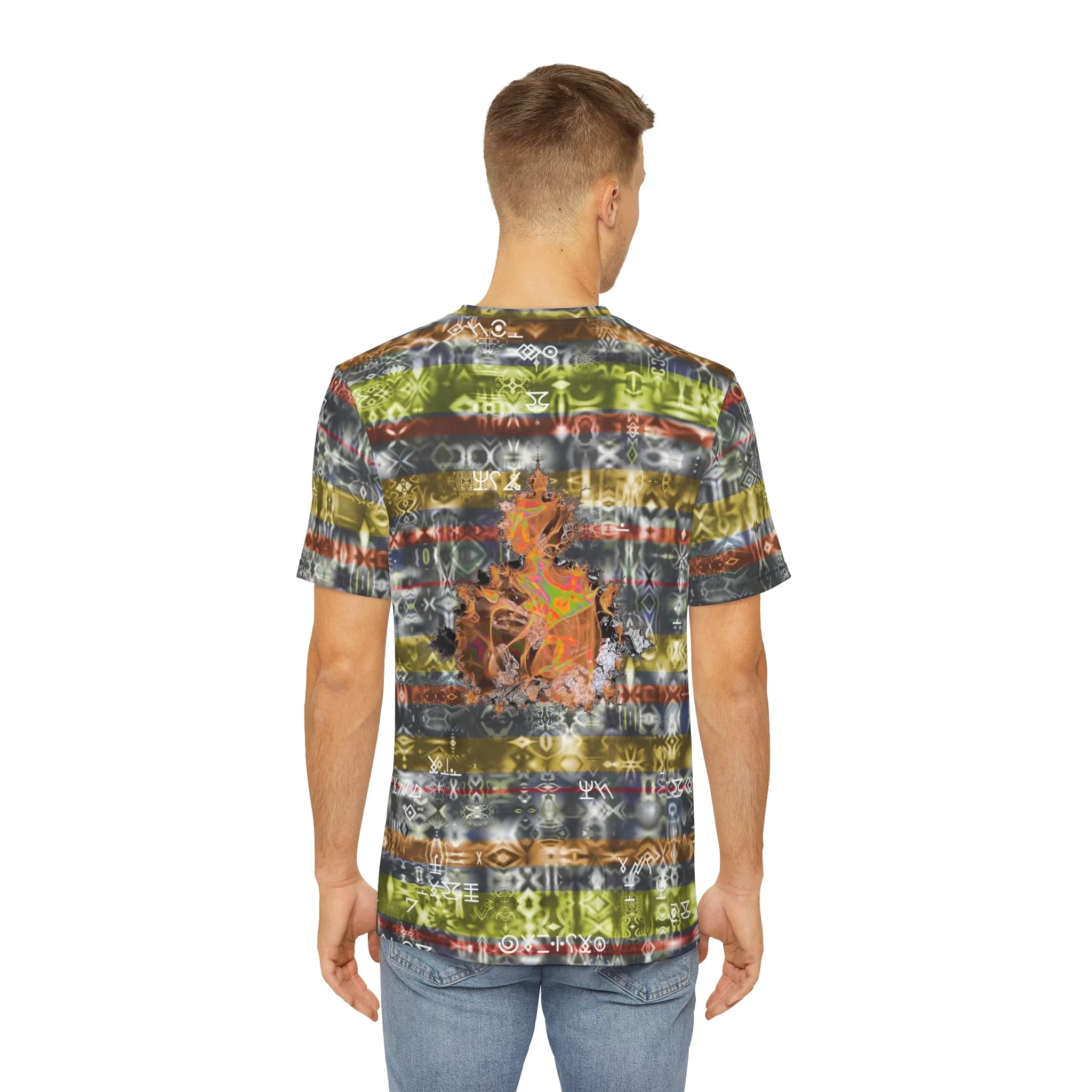 Galaxy Frog Fractal Cymagic cymatics Art Men's Tee (AOP) 0005