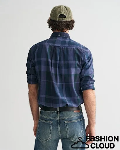 Gant Mens Check shirt Dusty Navy