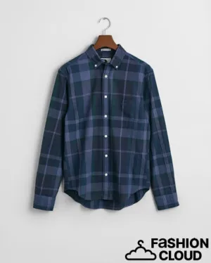 Gant Mens Check shirt Dusty Navy