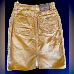 Georgio Armani Jeans Khaki Denim Skirt