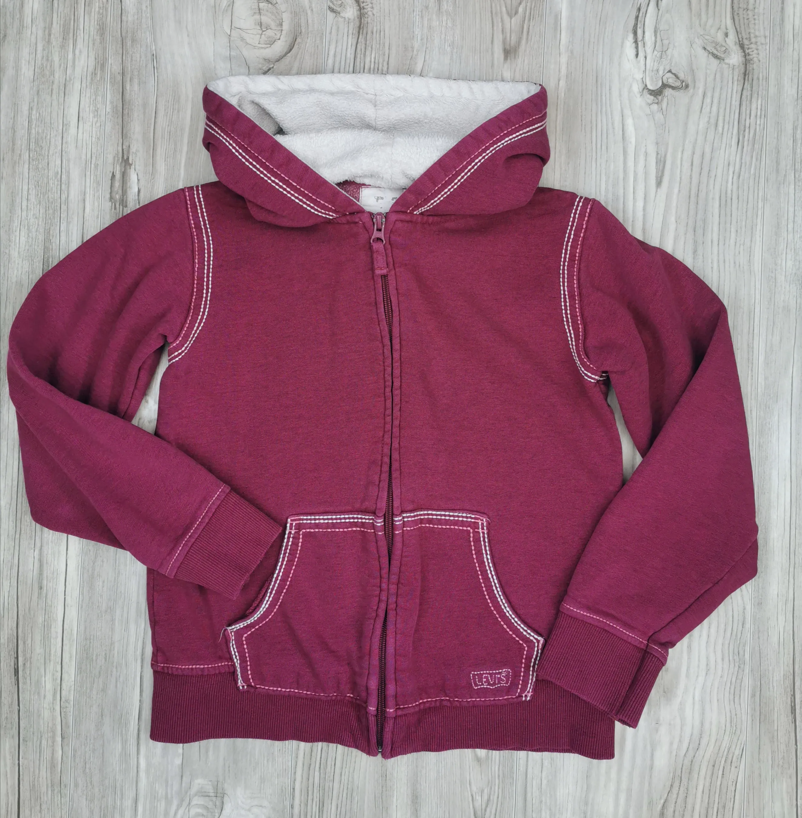 GIRL SIZE LARGE (12/13 YEARS) LEVI's, Zippered Hoodie VGUC B29