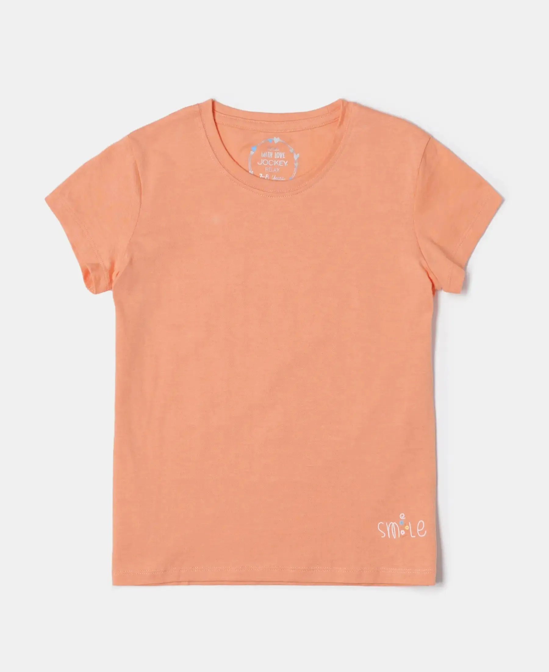 Girl's Super Combed Cotton Short Sleeve T-Shirt and Printed Shorts Set - Coral Reef
