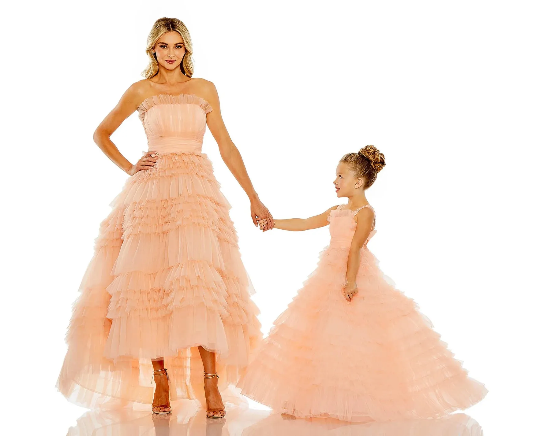 GIRLS TULLE RUFFLE BALLGOWN