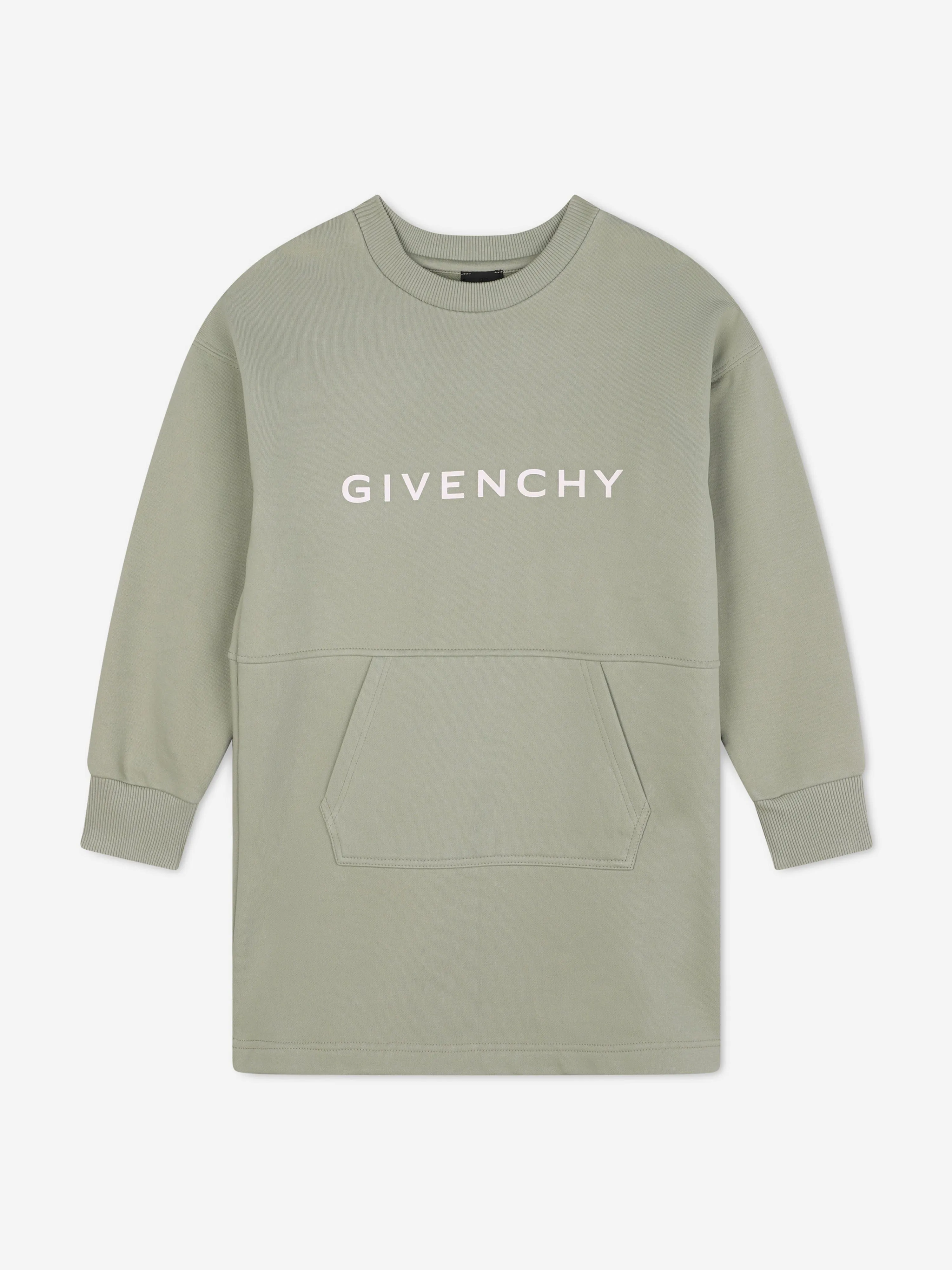 Givenchy Girls Logo Sweater Dress in Green