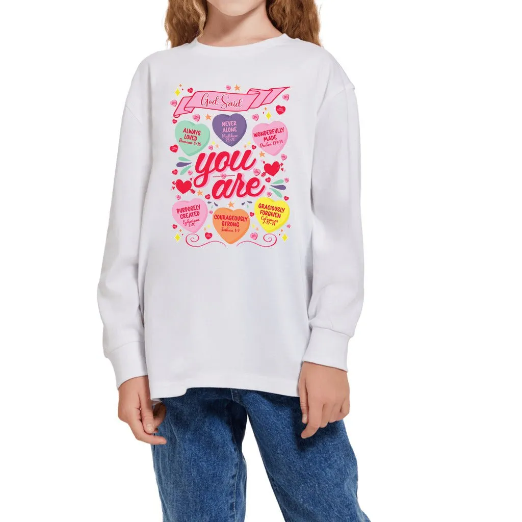 God Said You Are | Youth Long Sleeve T-shirt