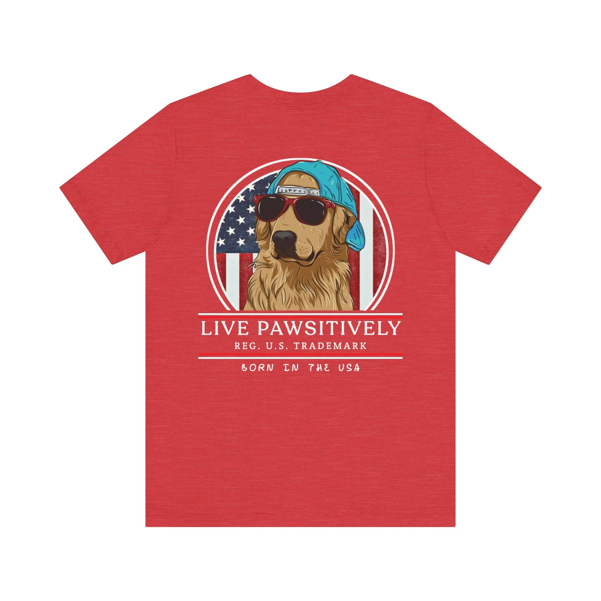 Golden Retriever "Born in the USA" Tee