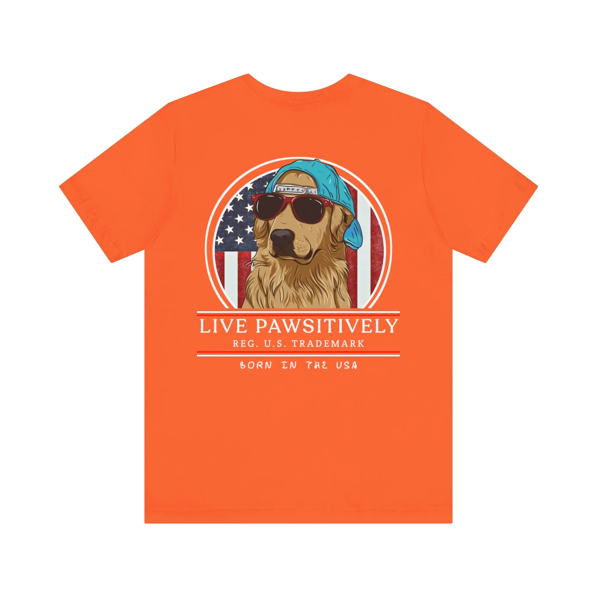 Golden Retriever "Born in the USA" Tee