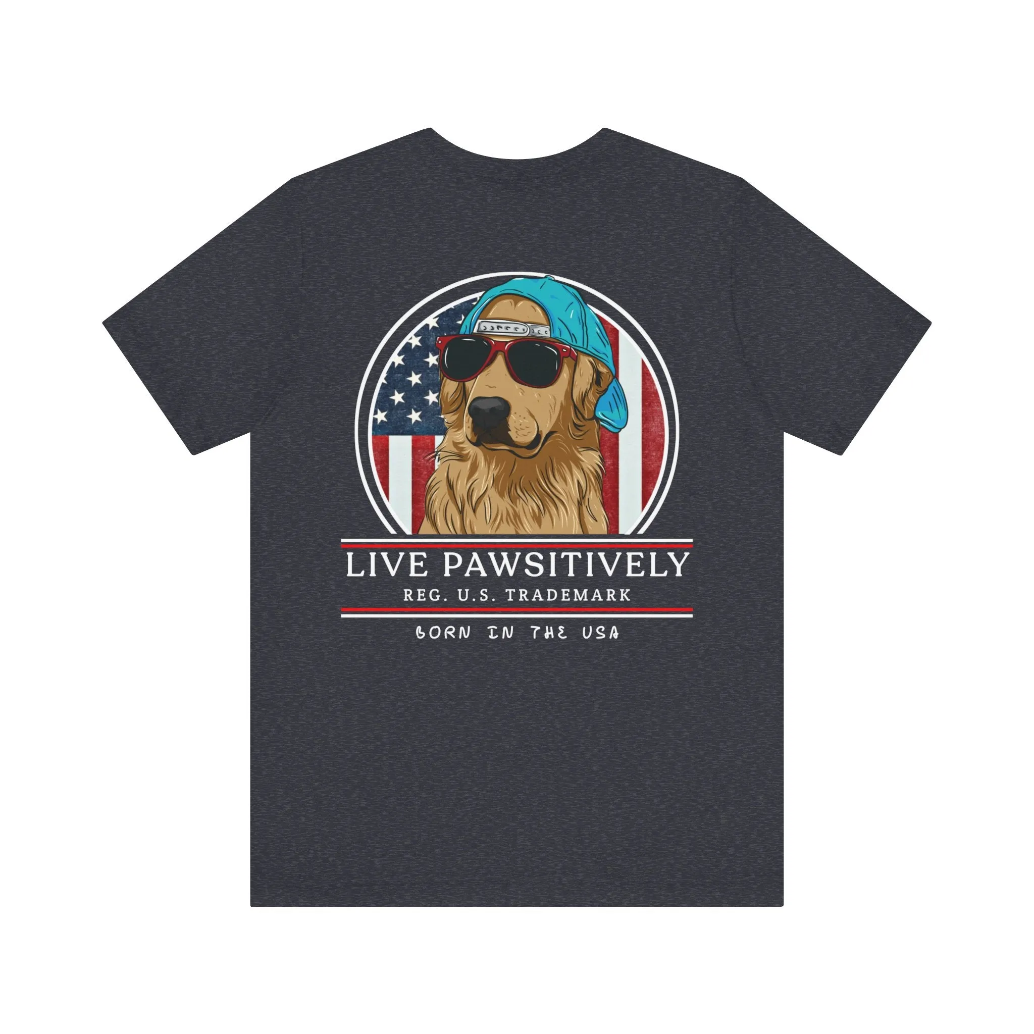 Golden Retriever "Born in the USA" Tee
