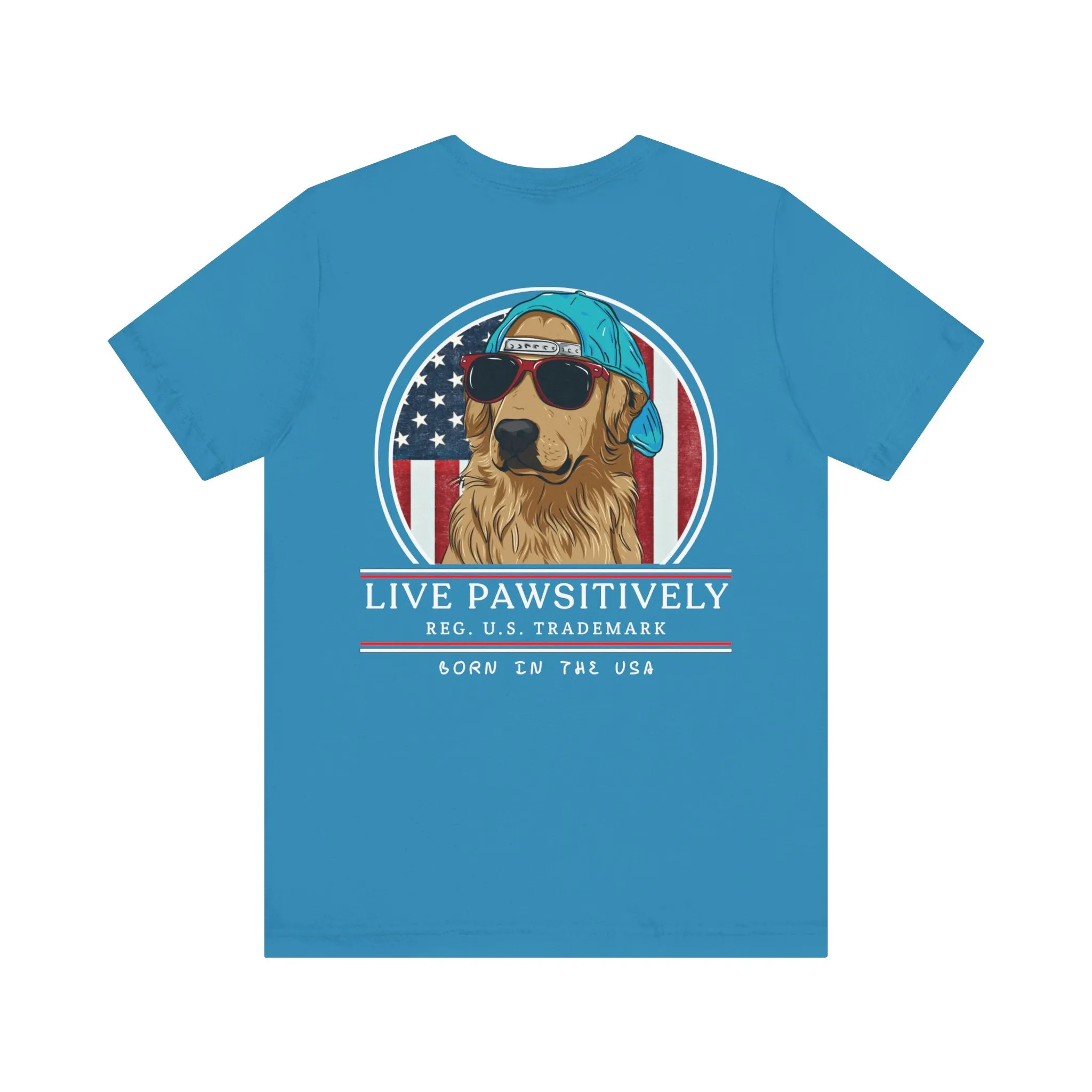 Golden Retriever "Born in the USA" Tee