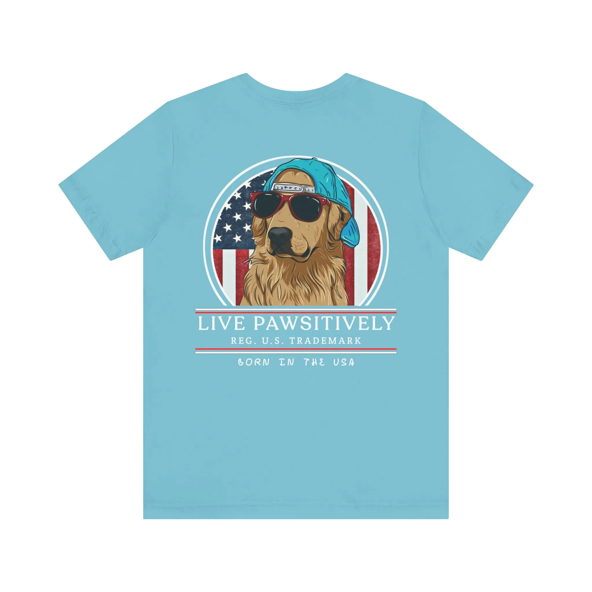 Golden Retriever "Born in the USA" Tee