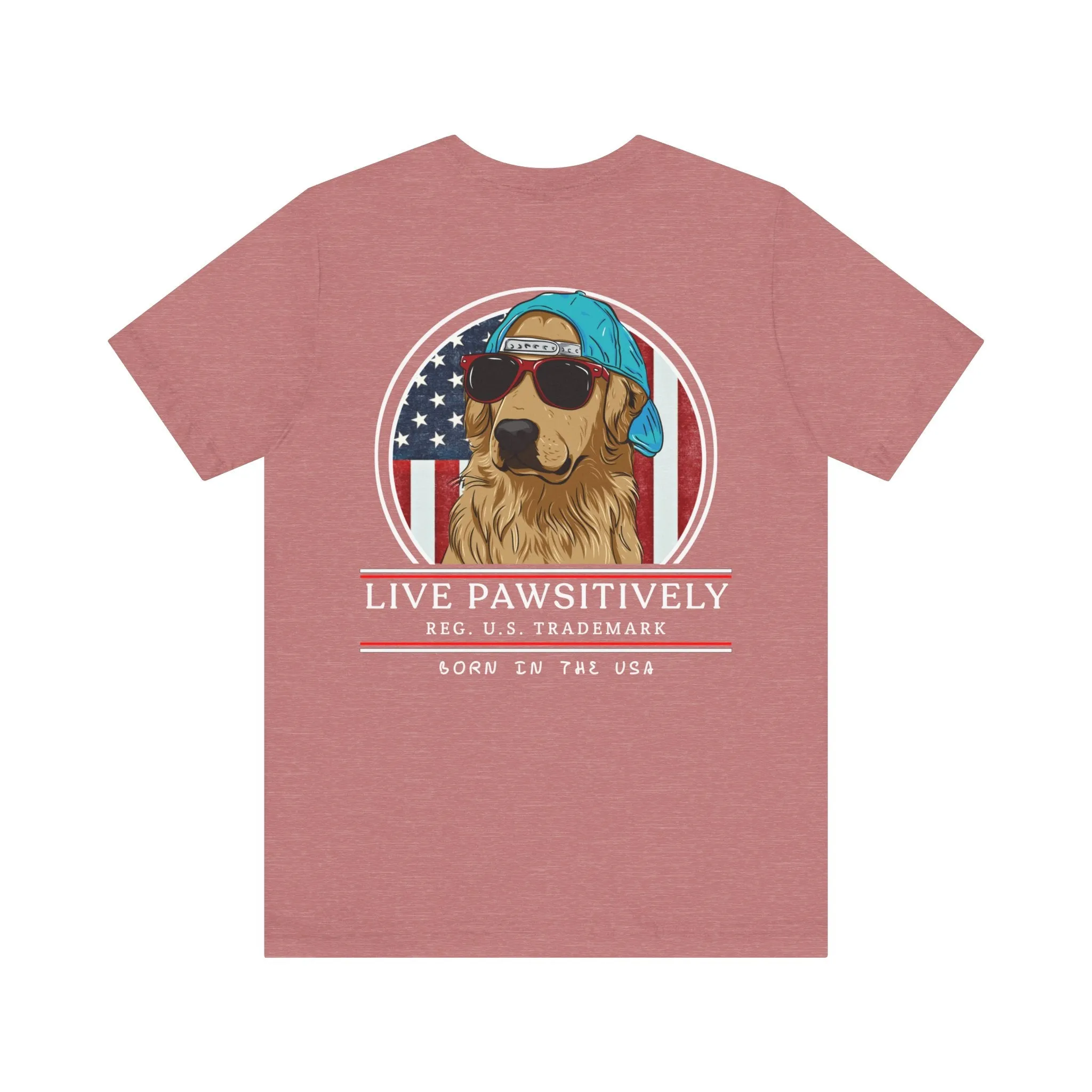 Golden Retriever "Born in the USA" Tee