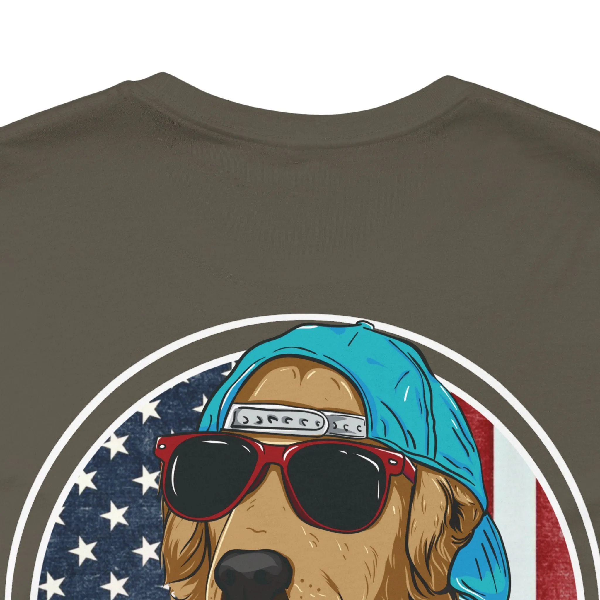 Golden Retriever "Born in the USA" Tee