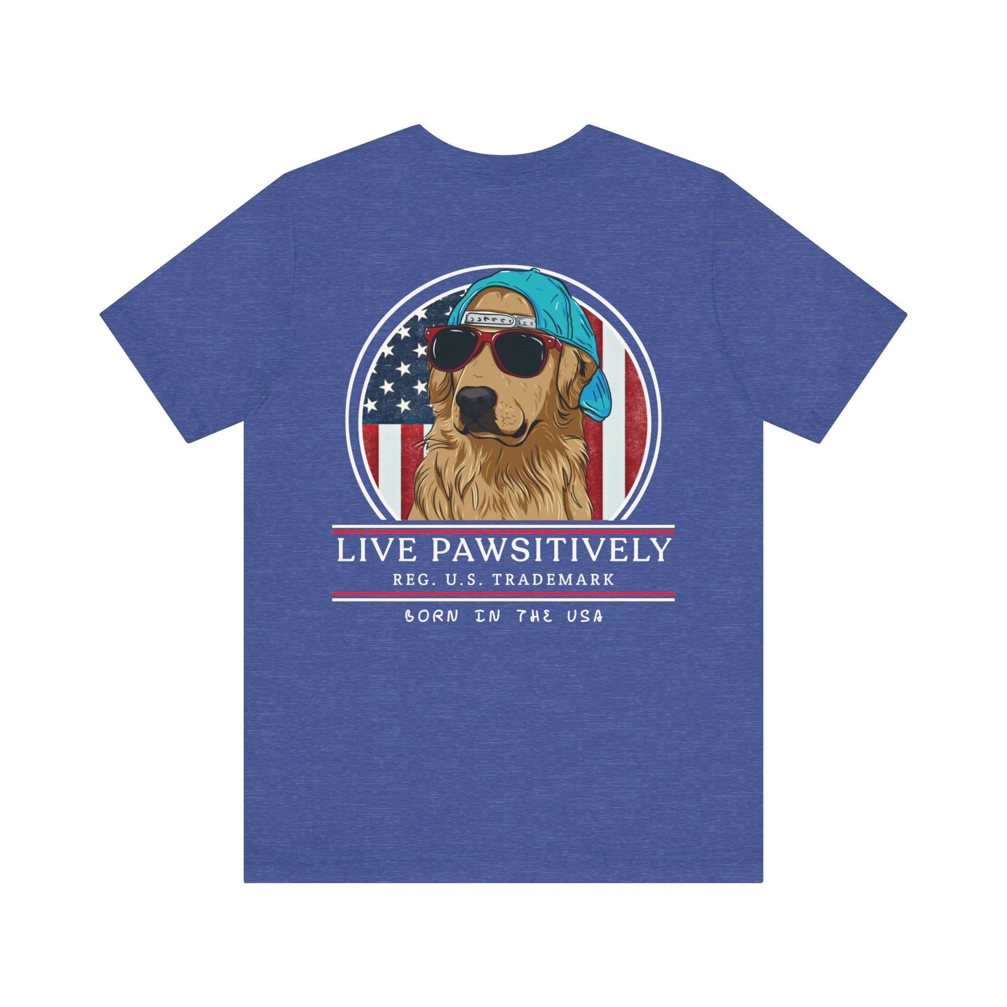 Golden Retriever "Born in the USA" Tee