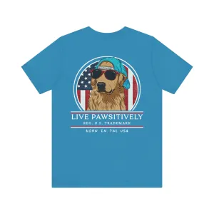 Golden Retriever "Born in the USA" Tee