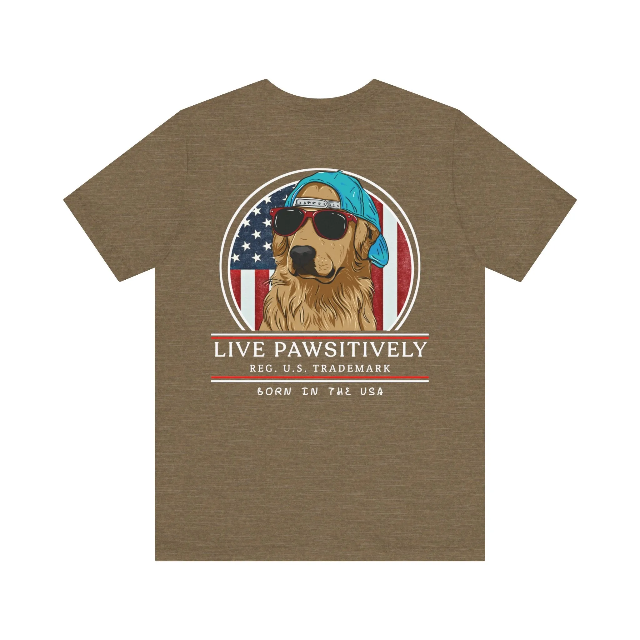 Golden Retriever "Born in the USA" Tee