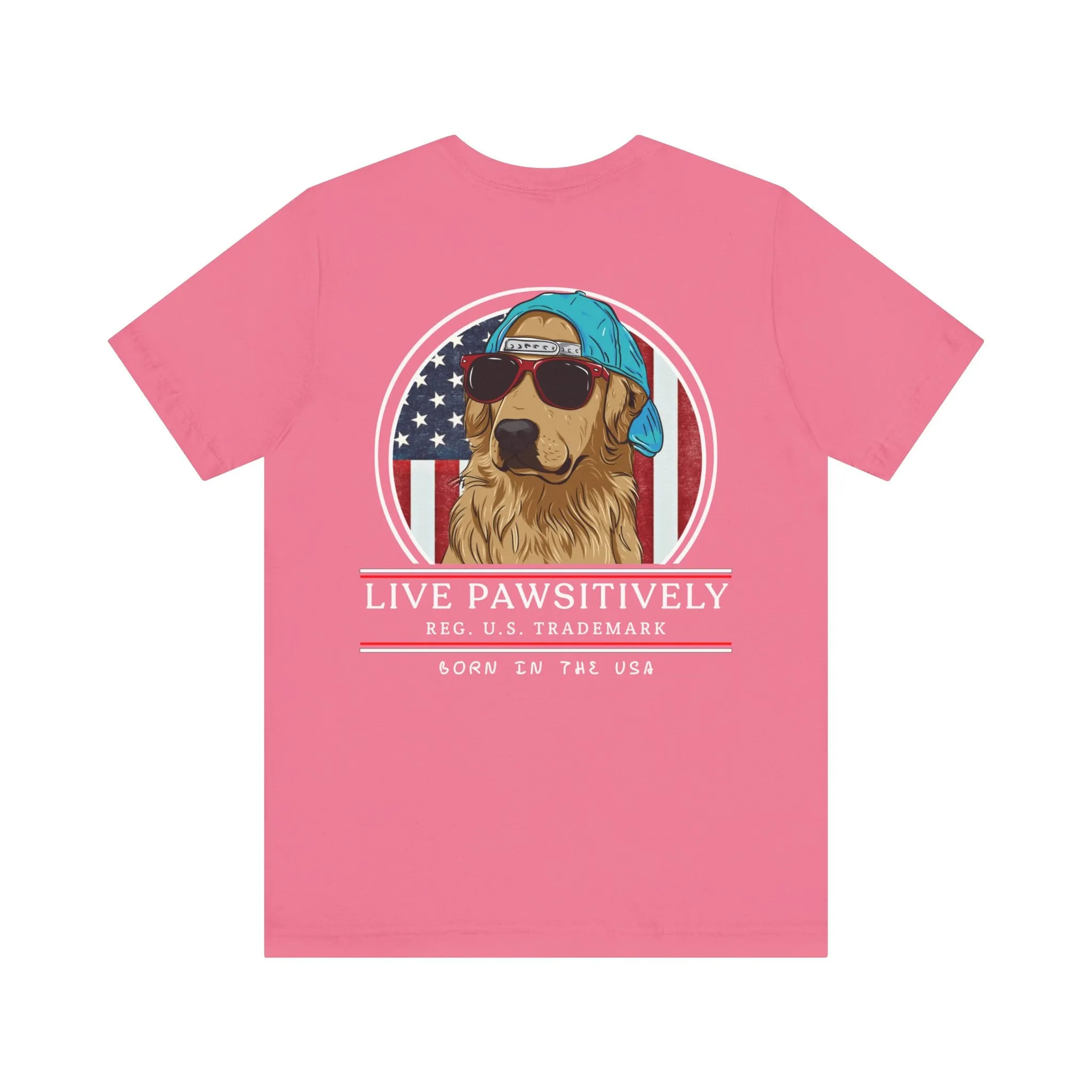 Golden Retriever "Born in the USA" Tee