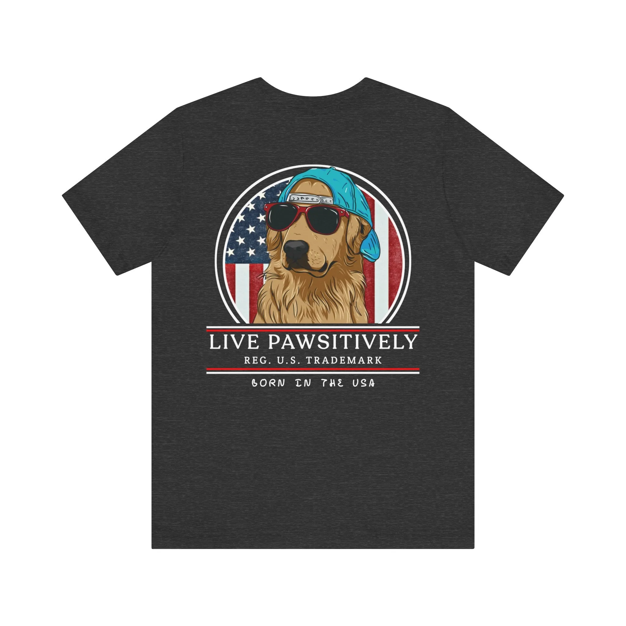 Golden Retriever "Born in the USA" Tee
