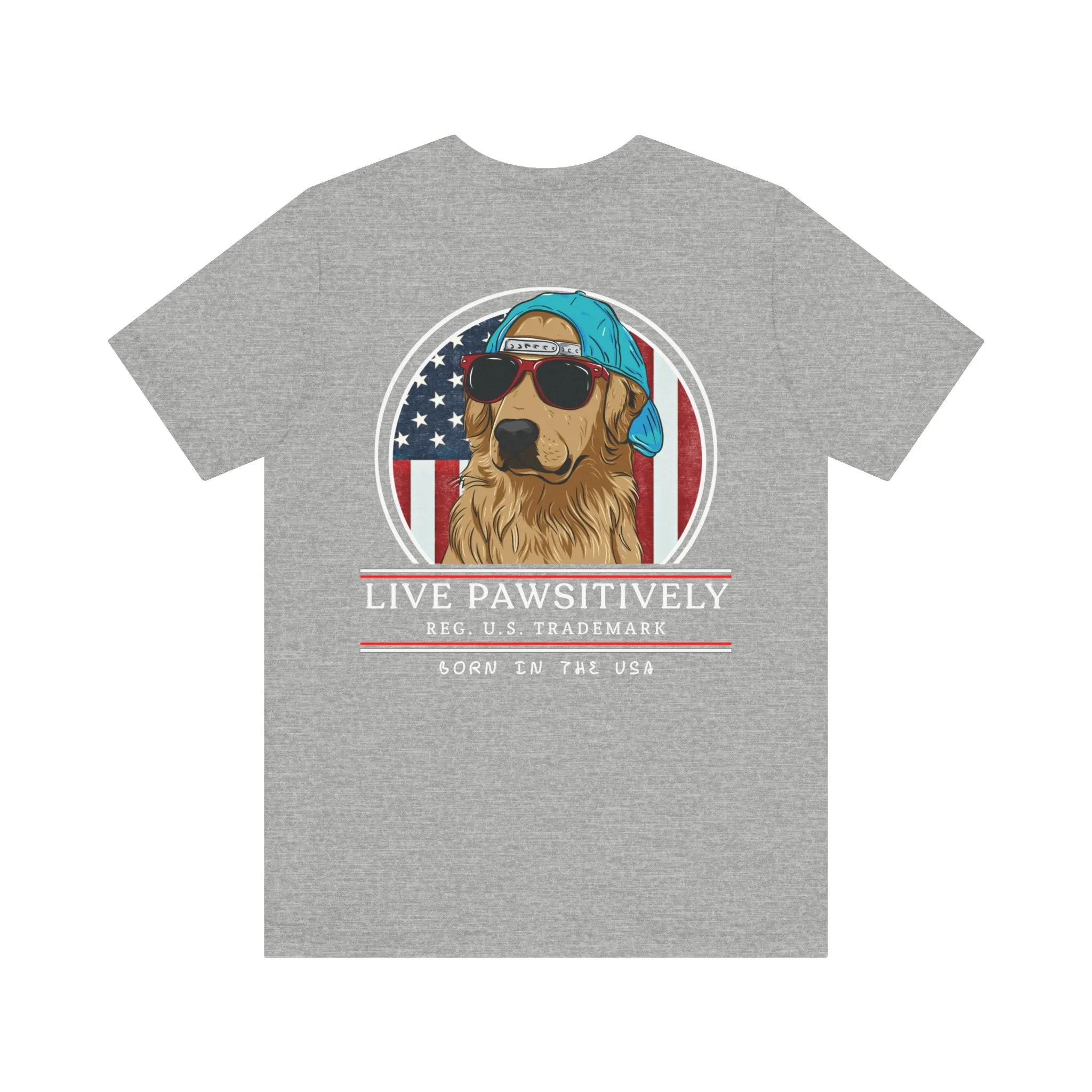 Golden Retriever "Born in the USA" Tee