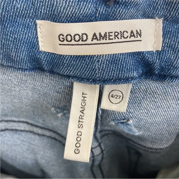 GOOD AMERICAN Good Straight Split Pocket Jeans