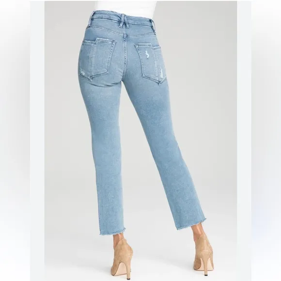 GOOD AMERICAN Good Straight Split Pocket Jeans