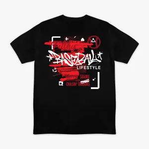Graffiti Tee - Black/Red