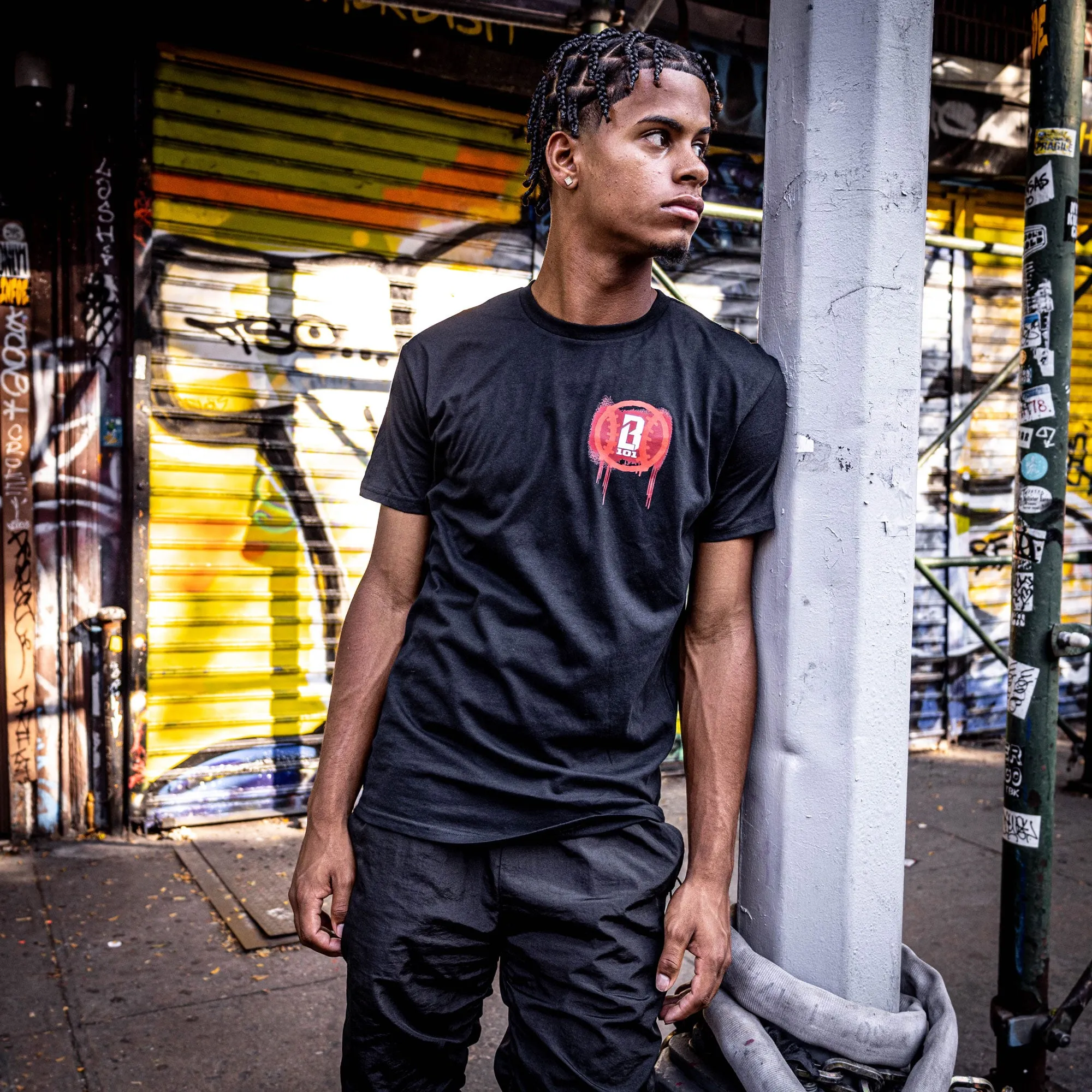 Graffiti Tee - Black/Red