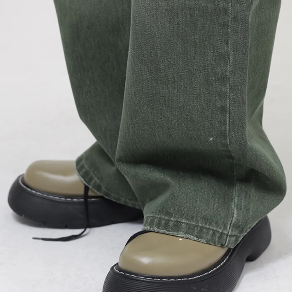 Green Washed Jeans