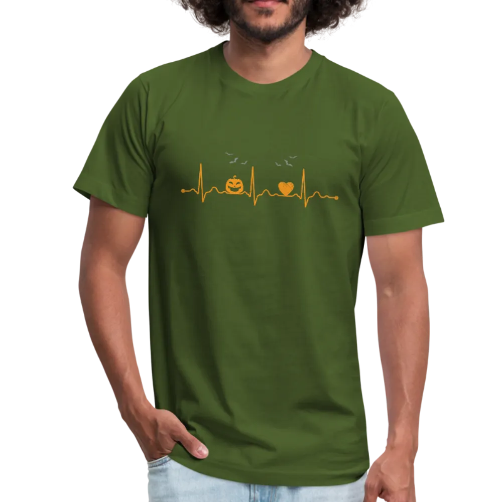 Halloween Heartbeat Men's Jersey T-Shirt