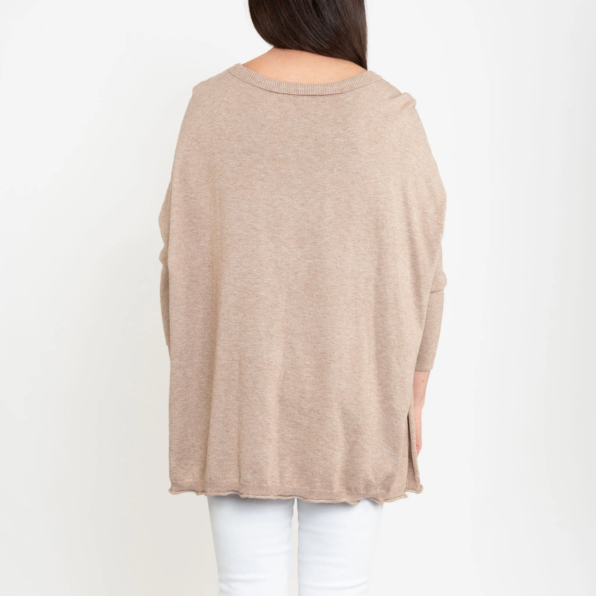 Halsey Relaxed Poncho Sweater