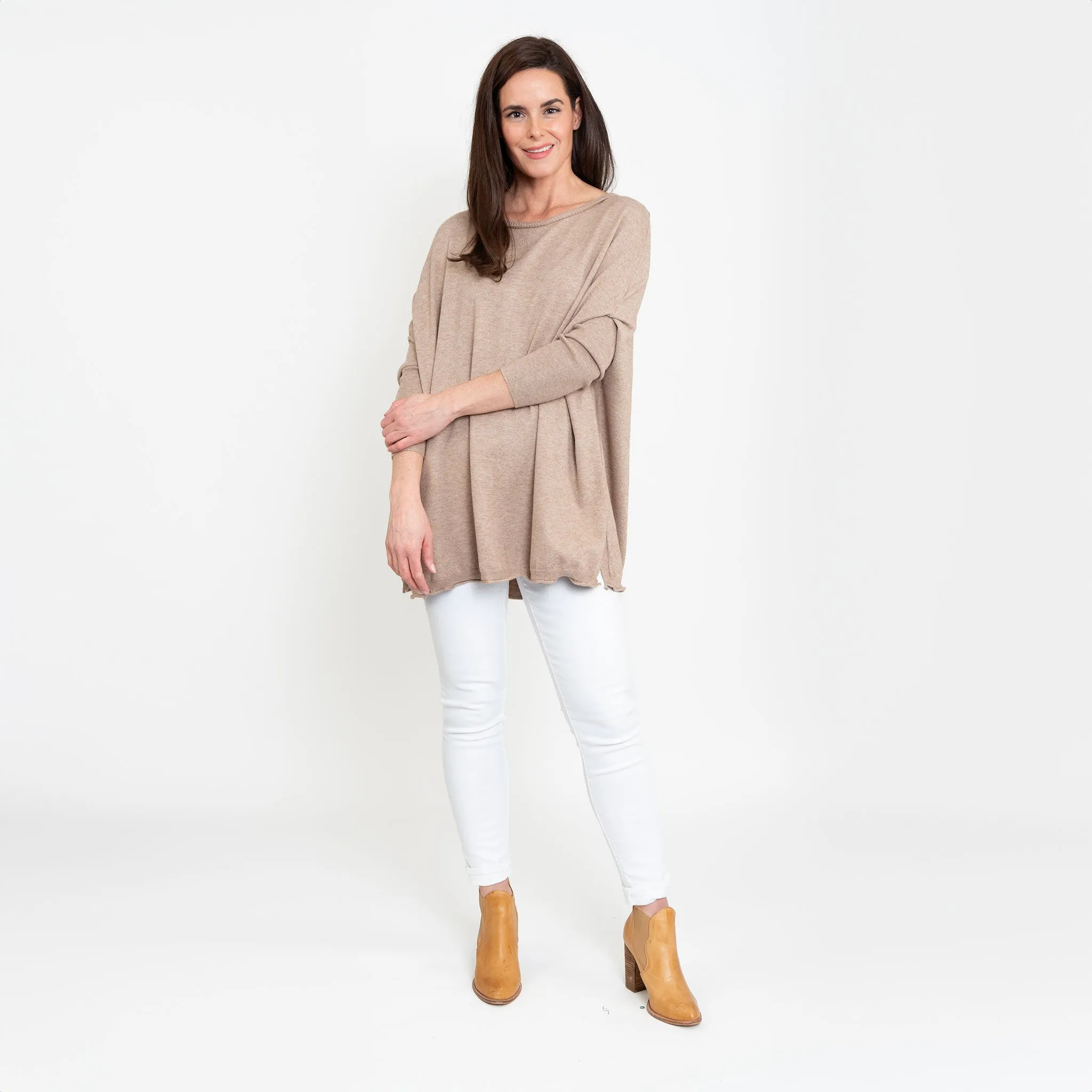 Halsey Relaxed Poncho Sweater