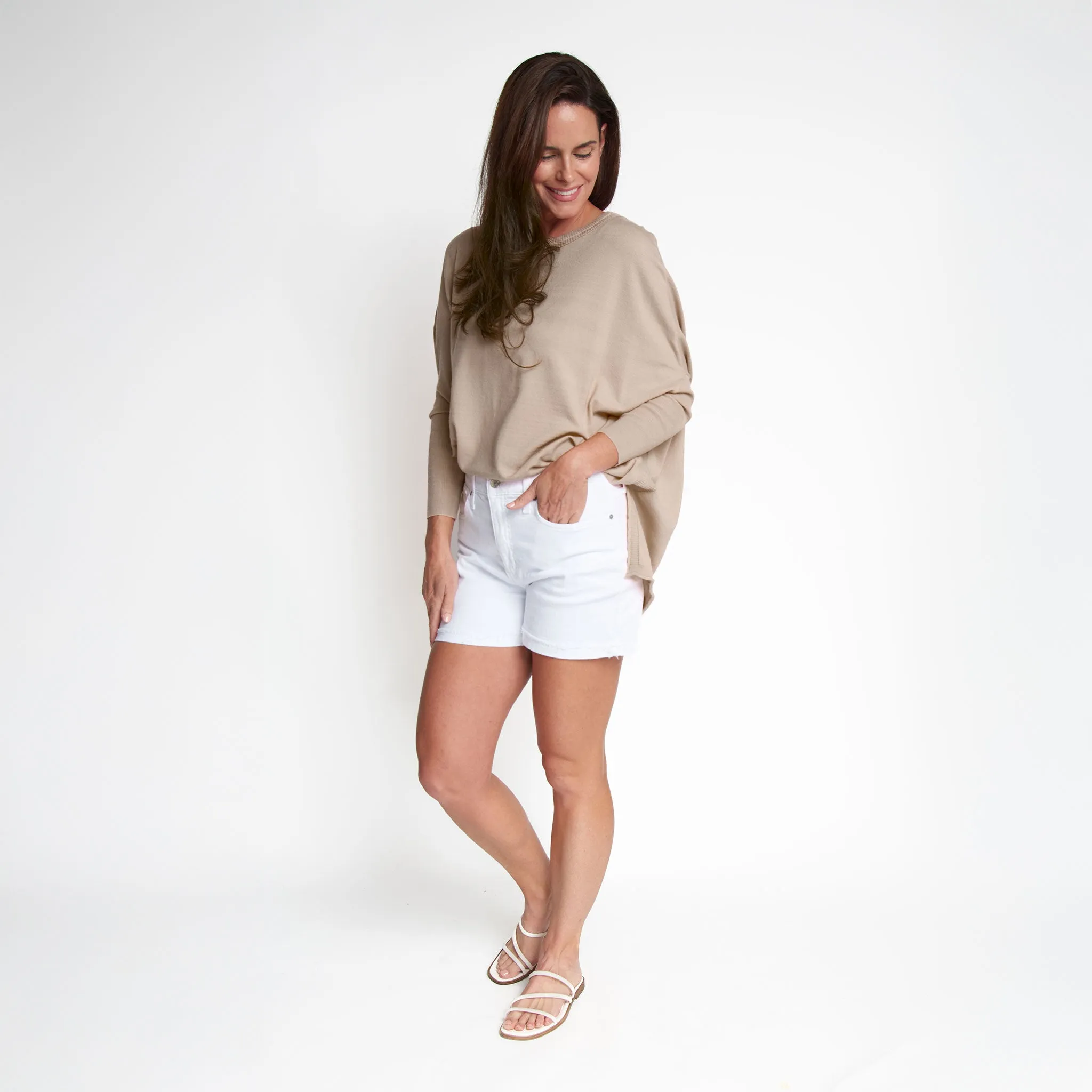 Halsey Relaxed Poncho Sweater