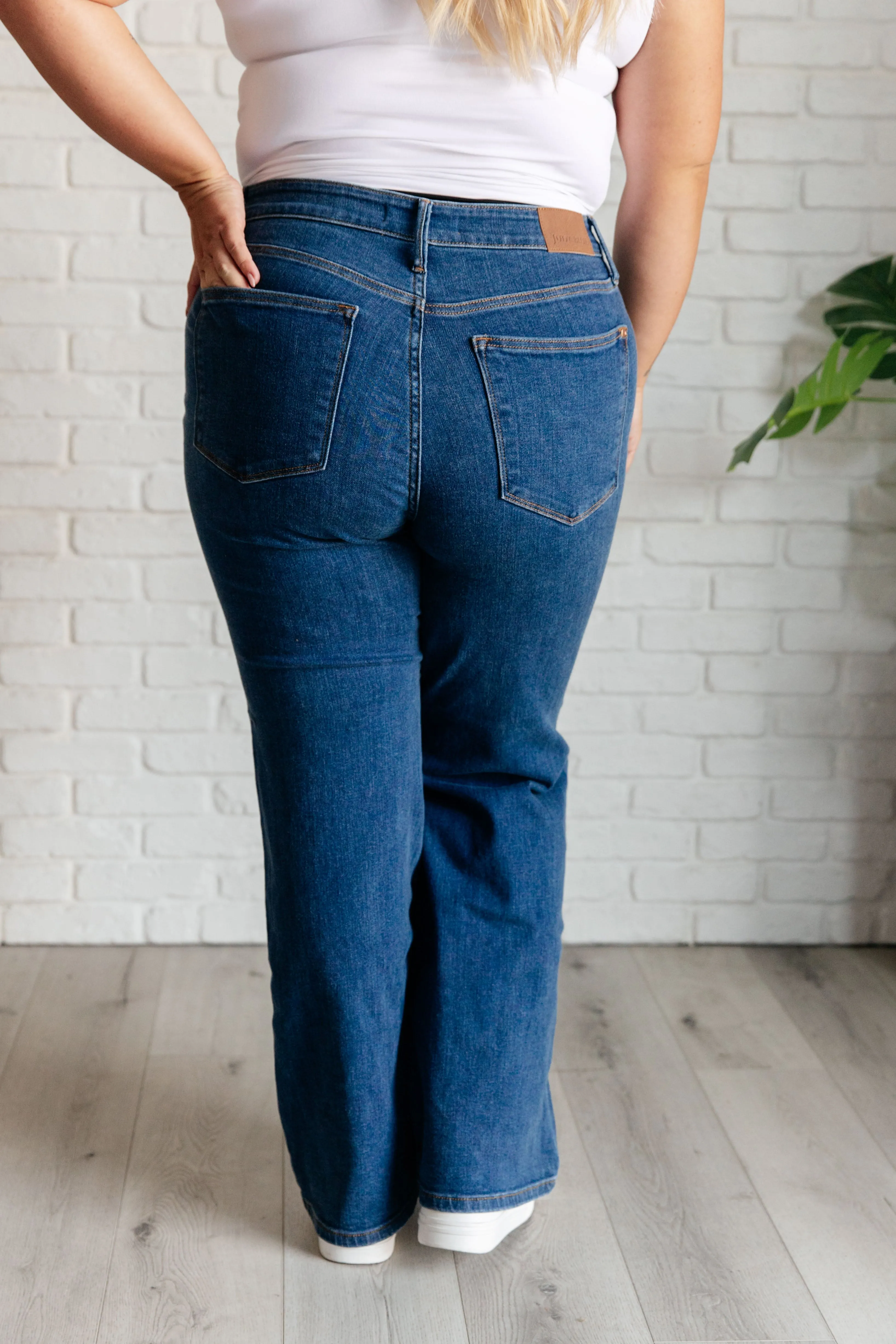Hazel High Rise Vintage Wide Leg Jeans by Judy Blue